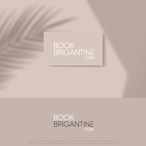 BookBrigantine.com Simple Vacation Rental Logo Design by Kate Visuals