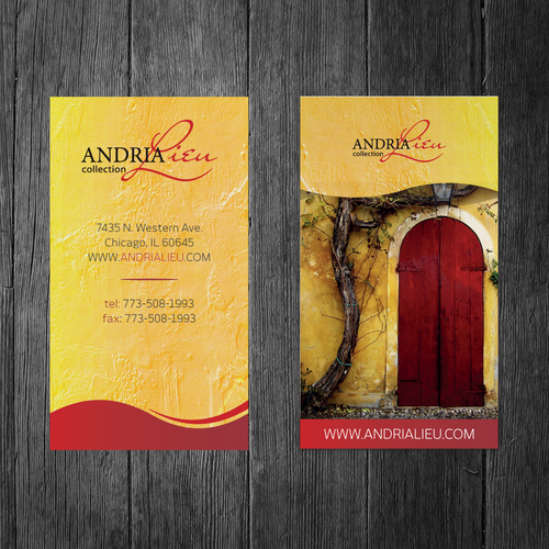 Create the next business card design for Andria Lieu デザイン by blenki