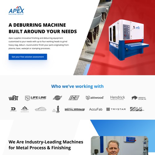 B2B Industrial Machinery - Lead Gen. "Welcome" Landing Page - TONS of Assets Included Design by Hilmi Arkan