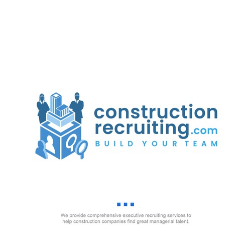 constructionrecruiting.com logo to appeal to construction companies who need to find great talent Design by gigigraphic