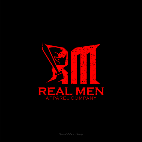 Real Men Apparel Company Logo Design by Gorilla Art ™