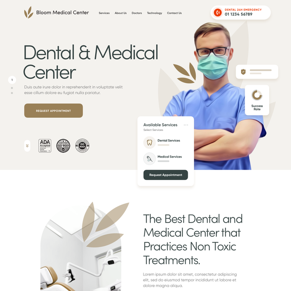 Design by A.D.S titled "Dental & Medical Website"