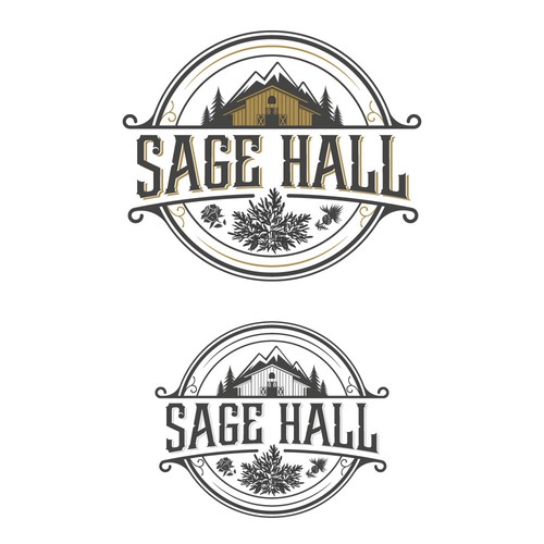 Sage Hall - Country Swing Dance & Wedding Venue Logo Design réalisé par Mararti