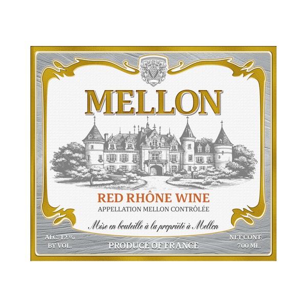 LABEL WINE MELLON