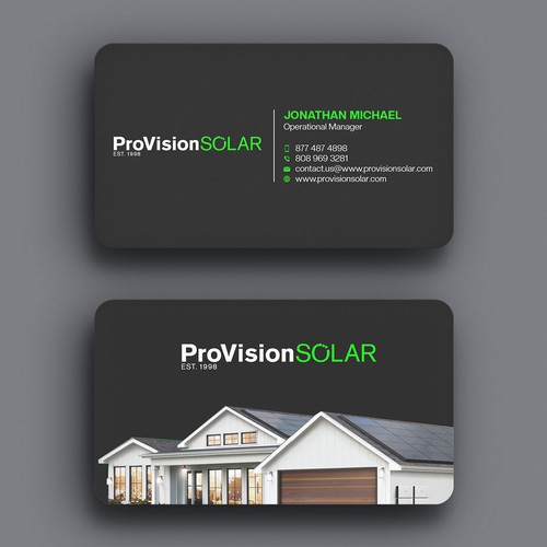 Solar Business Cards Design réalisé par Xclusive16