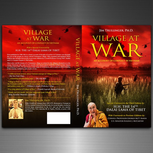 Cover for Third Edition of Classic Work on the Vietnam War. Special Foreword by H.H. the Dalai Lama. Design von Rav Astra