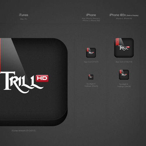 App Icon Design for TrillHD iOS App Design by PHI RHYTHMUS