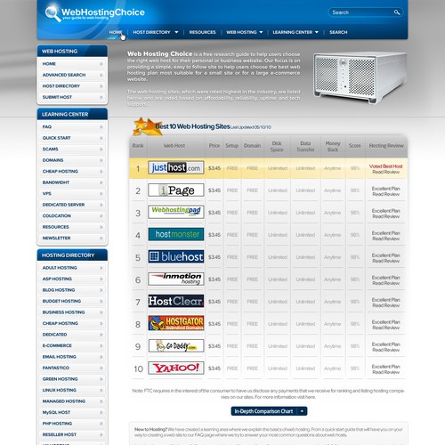 Redesign WebHostingChoice.com Design by ozonostudio