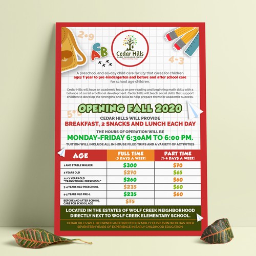 Design di Preschool Flyer di Custom Logo Graphic