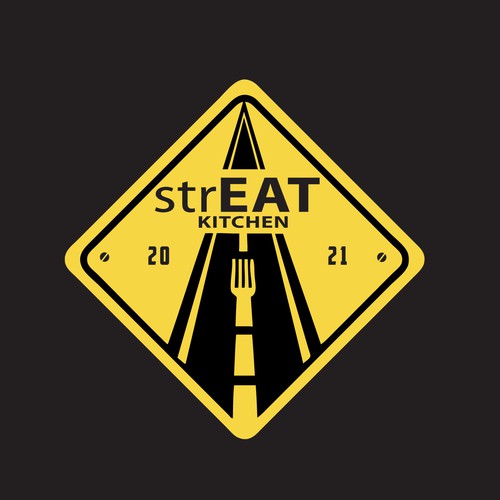 strEAT Kitchen Logo Design by Fortuna Design