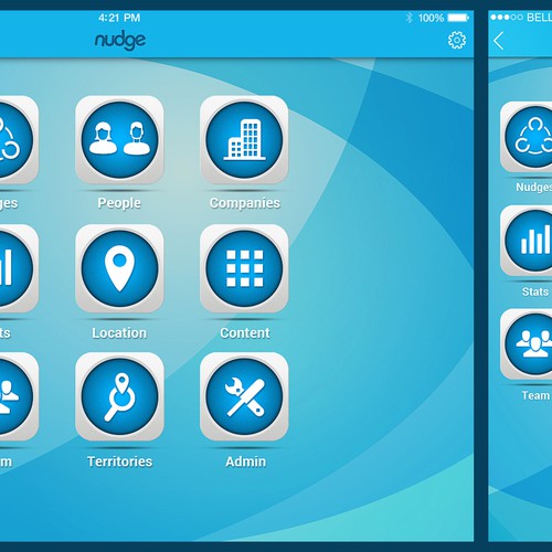 Two-screen design refresh for sales application on phone/tablet Design by Muhammad Abubaker