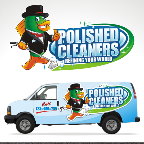 Design a simple yet bold carpet cleaning logo that is eye catching on side of a van. Design by jagokandank