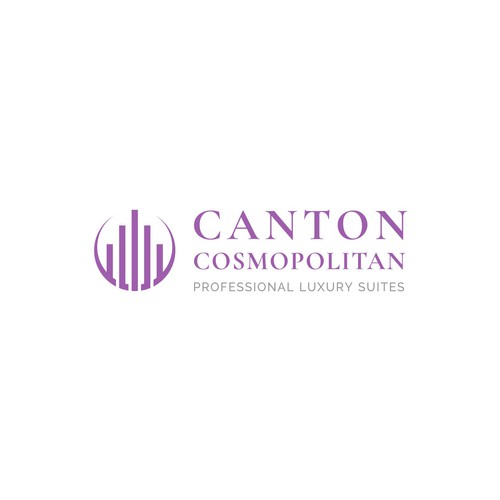 Logo for an office complex named The Canton Cosmopolitan. Design by GRIN Designs™