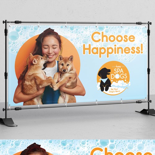 Choose Happiness Banner Design Ontwerp door FlipVinoya