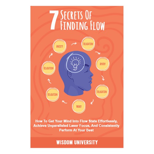Design A Clever And Catchy "7 Secrets Of Finding Flow" Book Cover Design por meddi