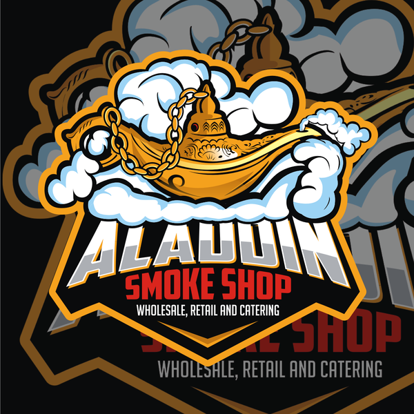 Design by THERION 75 titled "ALADDIN SMOKE SHOP"