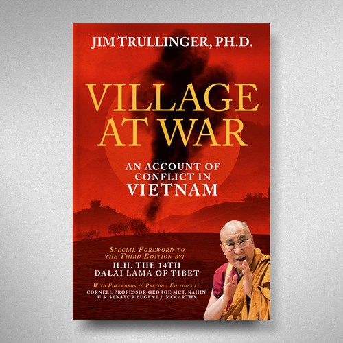 Cover for Third Edition of Classic Work on the Vietnam War. Special Foreword by H.H. the Dalai Lama. Design réalisé par Sam Art Studio