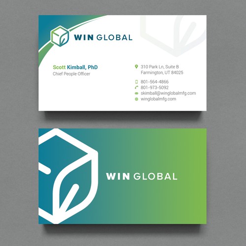 WIN Global Business Card Design Design réalisé par CurveSky™ ☑️