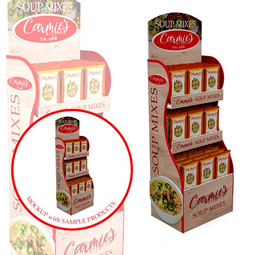 Help! We need a display design for our soup mixes! Design by FlipVinoya