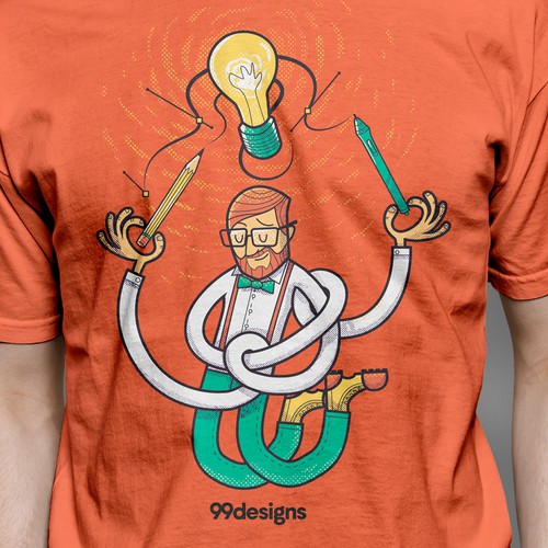 Design our next 99designs Community t-shirt with the new brand! Design by Asael Varas