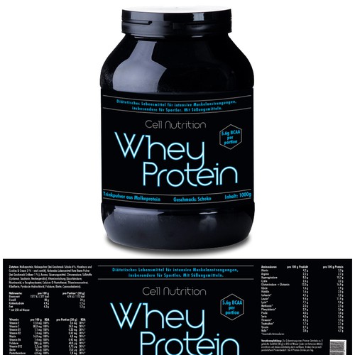 Product label for Protein powder Product label contest