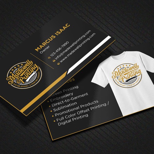 Business Card for a Custom Clothing/Product Business Design by Brandmaker artist