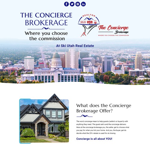 The concierge brokerage website Réalisé par Atul-Arts