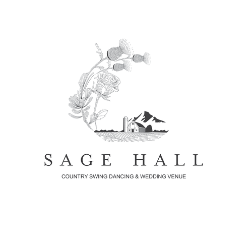 Sage Hall - Country Swing Dance & Wedding Venue Logo Design réalisé par gatro