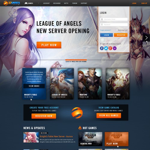 Game sites  Web design websites, Online web design, Web layout design