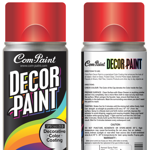 Product Label Design for AEROSOL SPRAY PAINT CAN Design by Exocast33