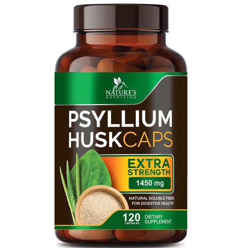 Natural Psyllium Husk Capsules Design needed for Nature's Nutrition Design by sapienpack