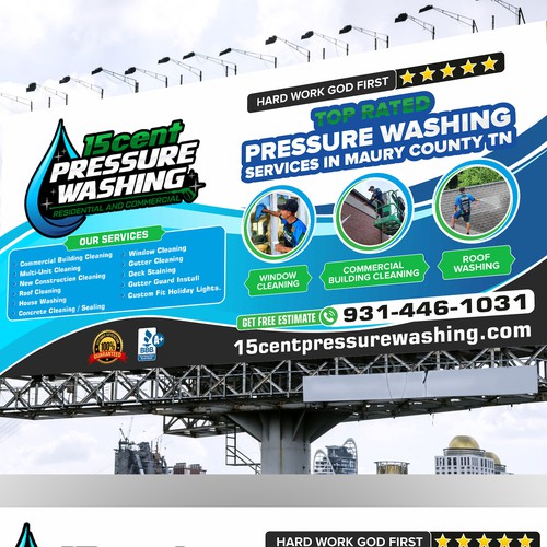 Modern Pressure Washing Billboard Design by JobDONE