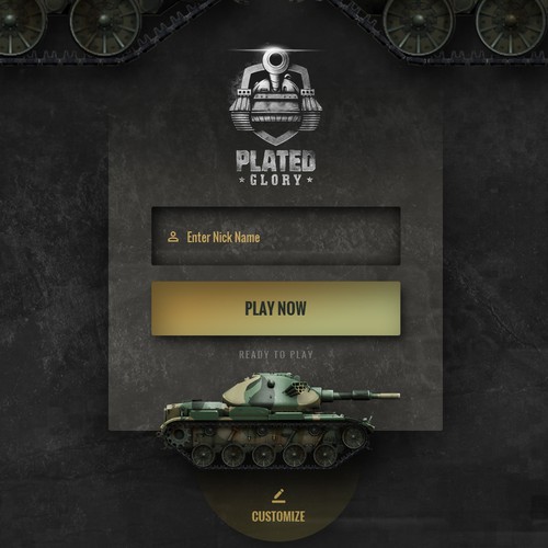 Design a main page for a mean tanks artillery mobile game Design by shamfeen