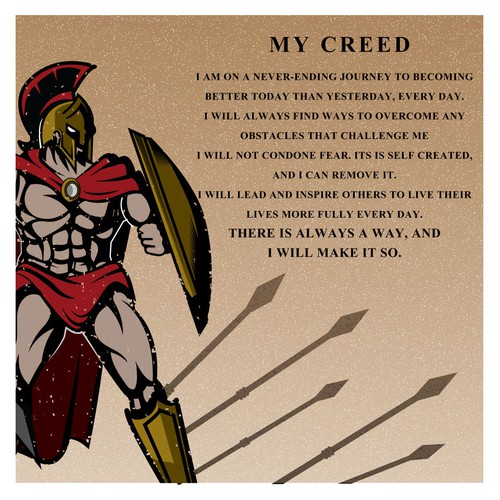 My Creed - Spartan Warrior Ontwerp door RENEGRAPIX