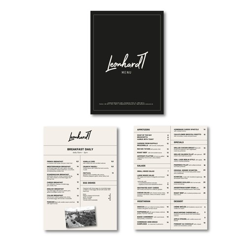 Menú propuesta en el concurso por Lopezmadesign