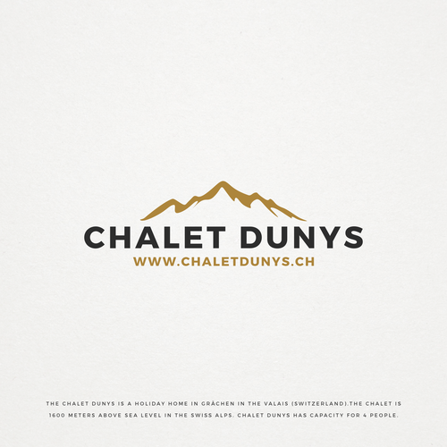 Create a expressive but simple logo for the Chalet Dunys in the Swiss Alps Design por M E L O