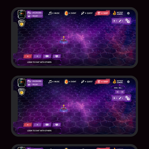 コンペ「Hard Game UI redesign (Space Revenge)」のデザイン by Dedy Sさん 