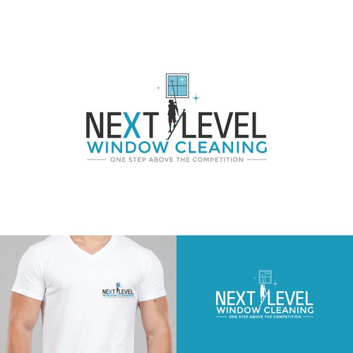 eye-catching window cleaning logo, appeals to homeowners. Design by Elite Craters