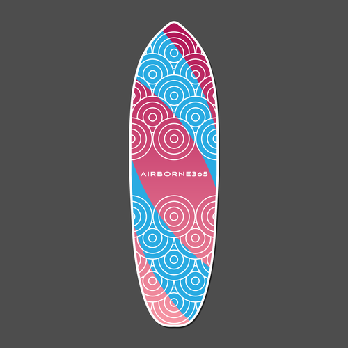 Surfboard Style Skate Deck Design Design by Digital Man ✅