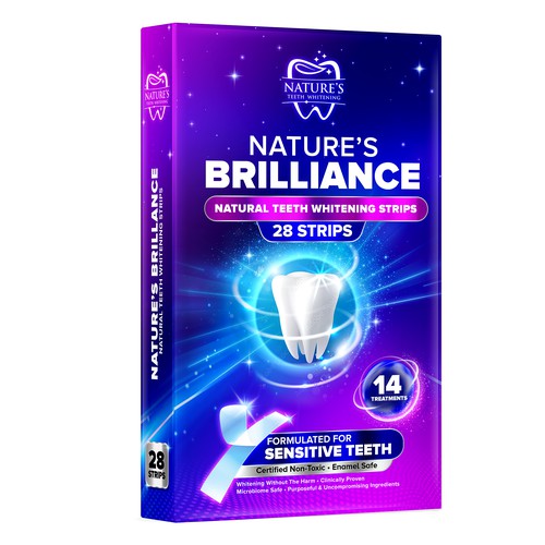 Natural Design Needed for Nature's Brilliance Whitening Strips Design by rembrandtjurin