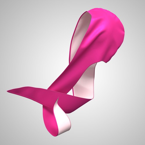 Sleek, modern 3D product rendering of head wrapping scarf. Design by kOuNy