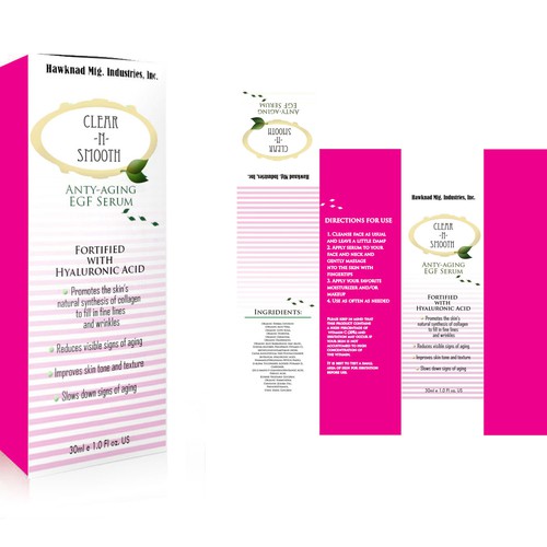 Face Serum Box Design Design by bow wow wow