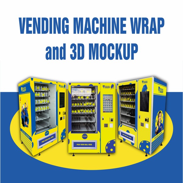 VENDING MACHINE WRAP and 3D MOCKUP