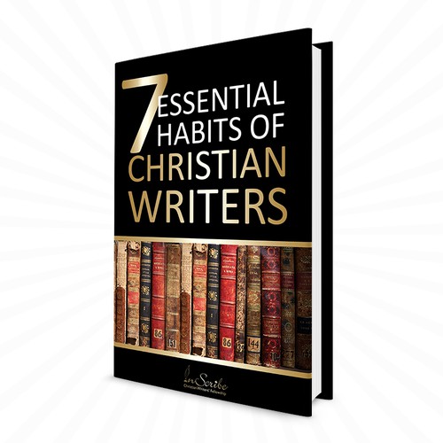 Create a captivating book cover for anthology, 7 Essential Habits of Christian Writers Design by Mila.