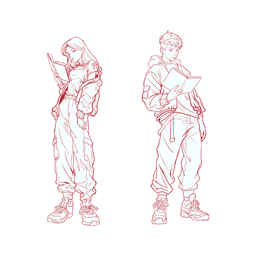 Graphic Novel Character - promoting reading in libraries Design by Hadeboga Studio