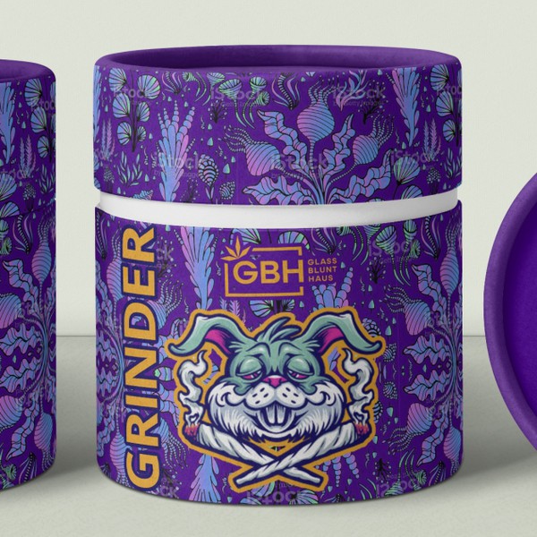 GBH – A Psychedelic Weed Grinder Packaging Design