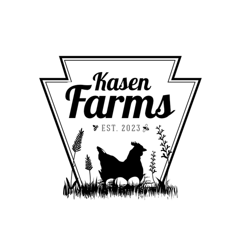 Logo design for small family farm that both dad and 7 year old daughter will love. Design by Andrés Sebastián