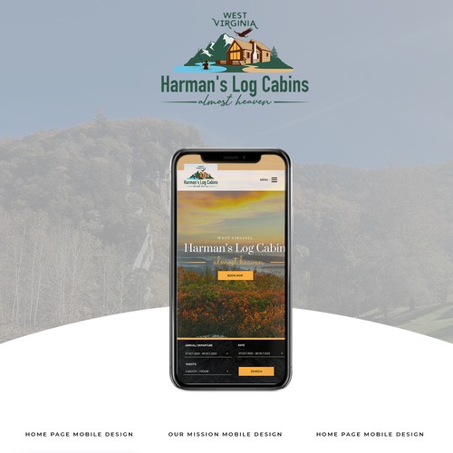 Design a website for luxury log cabin vacation rentals in the mountains Design by monodeepsamanta