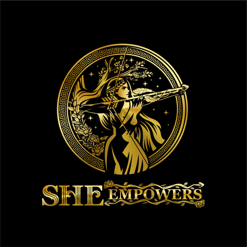SHEempowers - luxurious design of a woman preferrably in some kind of a circle to appeal to women professionals Design by Insfire!