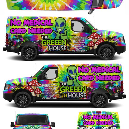 Psychedelic Alien, Mushroom and Hippy Design Needed for Food Truck Design by aricaturrash